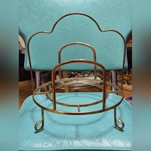 Vintage Brass Plate Or Ice Bucket Caddy